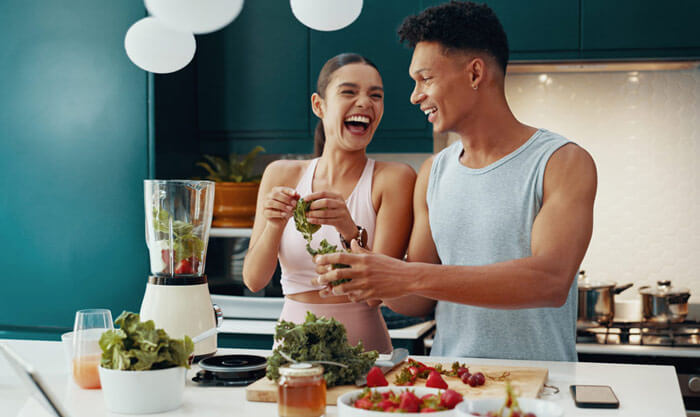 Healthy Couple in the Kitchen