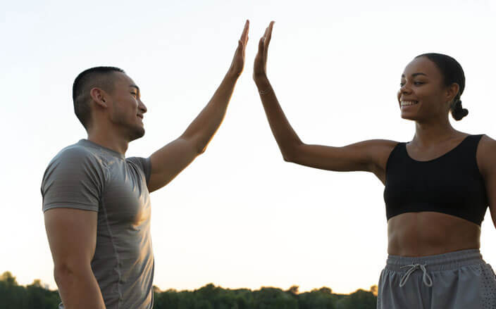 Peptide therapies healthy couple